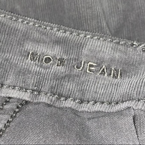 NEW American Eagle Outfitters Gray Corduroy High Rise Mom Jeans Plus Size 24 - Picture 3 of 10